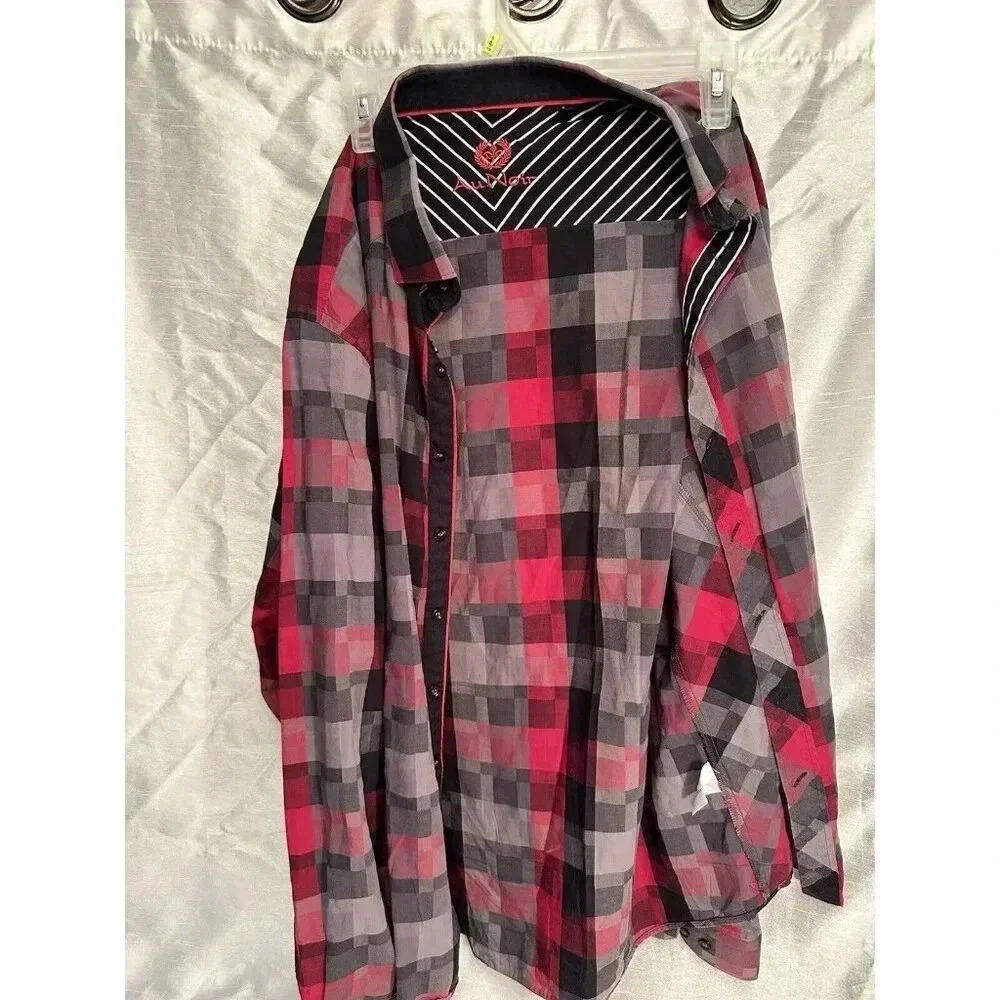 Beautiful Noir Button Up Shirt Mens Classic Flip Cuff. Pics Don’t Do Justice!